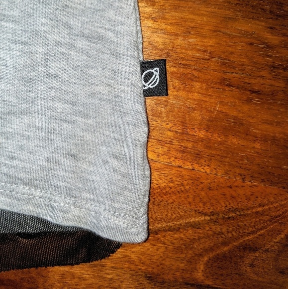 Terez Girl's Grey Slash Cool Back T-Shirt - Picture 5 of 6